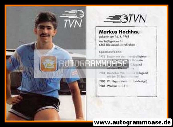 Autogramm Handball | TV Niederwürzbach | 1989 | Markus HOCHHAUS