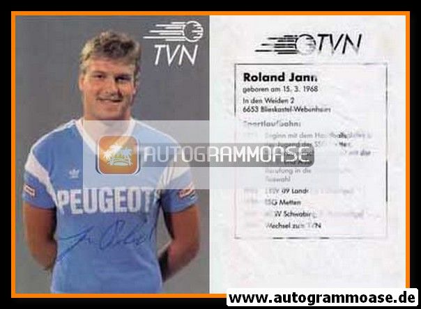 Autogramm Handball | TV Niederwürzbach | 1989 | Roland JANN