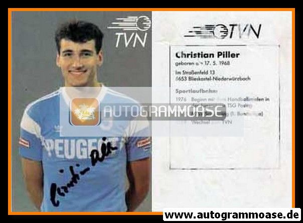 Autogramm Handball | TV Niederwürzbach | 1989 | Christian PILLER