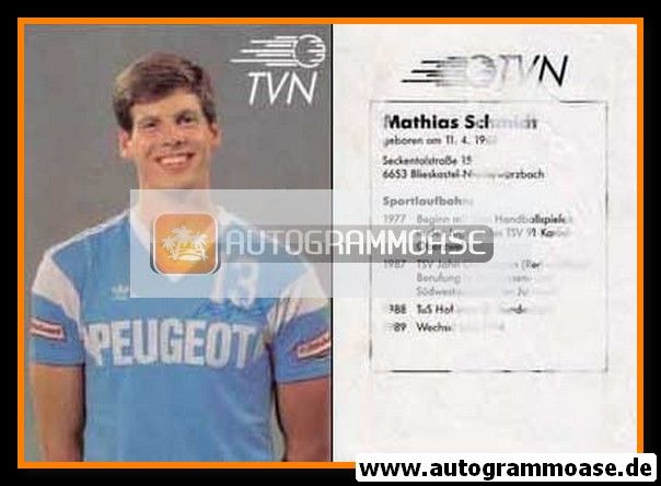 Autogramm Handball | TV Niederwürzbach | 1989 | Mathias SCHMIDT