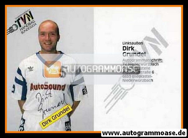 Autogramm Handball | TV Niederwürzbach | 1990er AutoSound | Dirk GRUNDEL