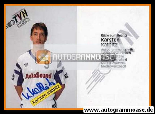 Autogramm Handball | TV Niederwürzbach | 1990er AutoSound | Karsten KALBITZ