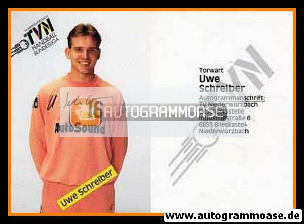 Autogramm Handball | TV Niederwürzbach | 1990er AutoSound | Uwe SCHREIBER