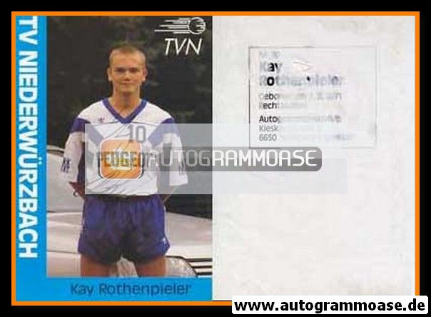 Autogramm Handball | TV Niederwürzbach | 1990er Peugeot | Kay ROTHENPIELER