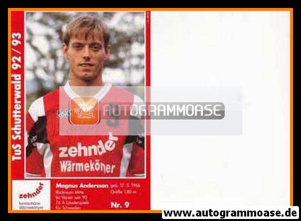 Autogramm Handball | TuS Schutterwald | 1992 | Magnus ANDERSSON