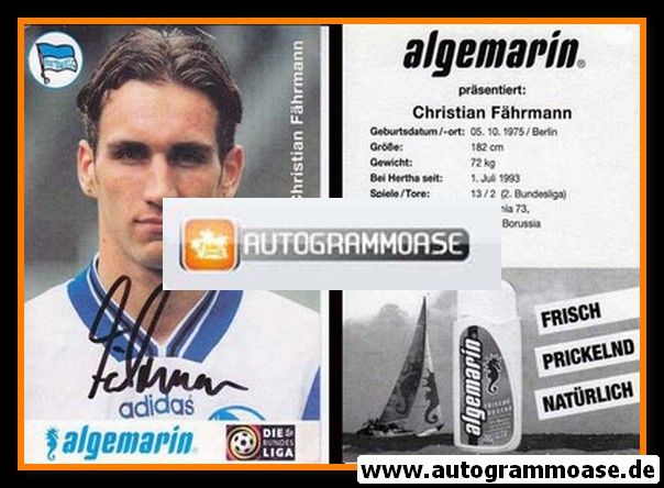 Autogramm Fussball | Hertha BSC Berlin | 1996 | Christian FÄHRMANN