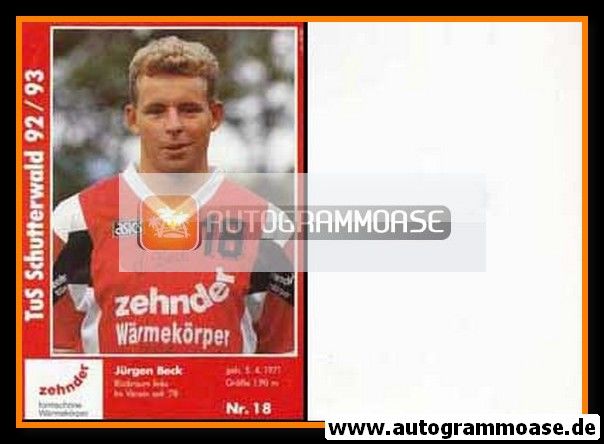 Autogramm Handball | TuS Schutterwald | 1992 | Jürgen BECK