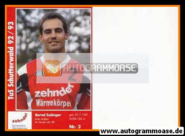 Autogramm Handball | TuS Schutterwald | 1992 | Bernd ESSLINGER