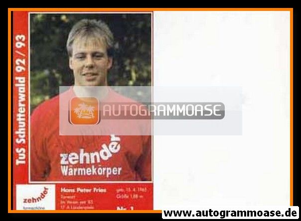 Autogramm Handball | TuS Schutterwald | 1992 | Hans-Peter FRIES