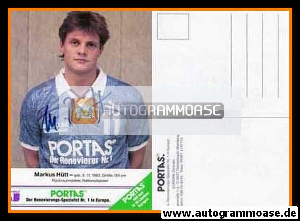 Autogramm Handball | SG Wallau/Massenheim | 1990er Portas blau | Markus HÜTT
