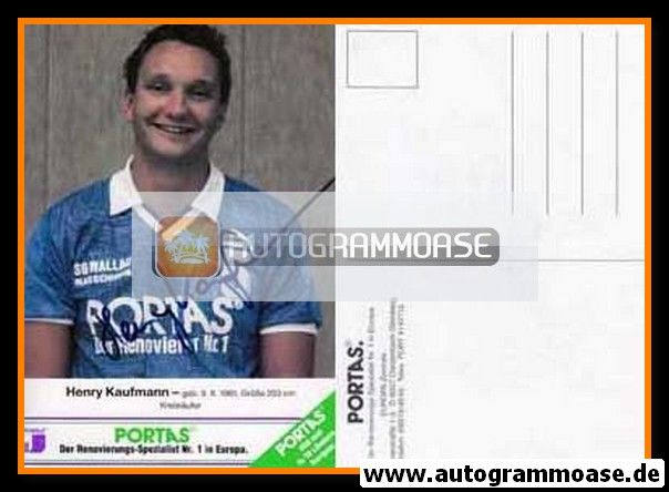 Autogramm Handball | SG Wallau/Massenheim | 1990er Portas blau | Henry KAUFMANN