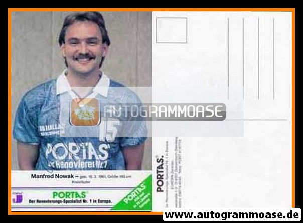 Autogramm Handball | SG Wallau/Massenheim | 1990er Portas blau | Manfred NOWAK