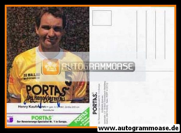 Autogramm Handball | SG Wallau/Massenheim | 1990er Portas gelb | Henry KAUFMANN