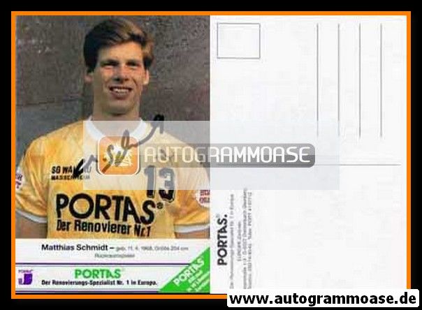 Autogramm Handball | SG Wallau/Massenheim | 1990er Portas gelb | Matthias SCHMIDT
