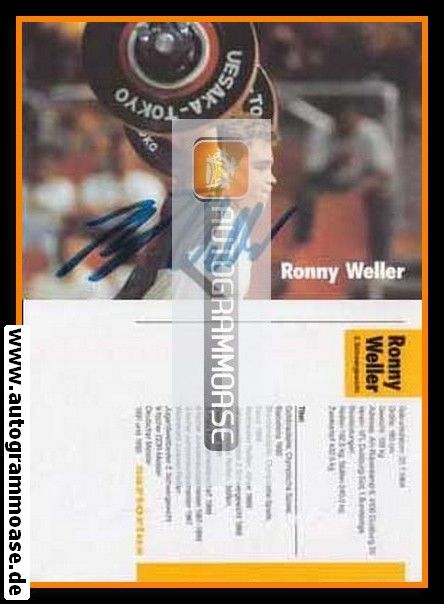 Autogramm Gewichtheben | Ronny WELLER | 1990er (Sartorius)