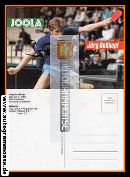 Autogramm Tischtennis | Jörg ROSSKOPF | 1990er (Spielszene Color) Joola 1