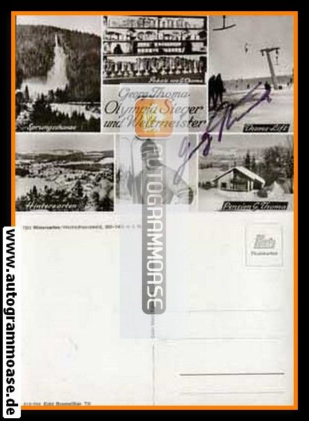 Autogramm Skispringen | Georg THOMA | 1970er (Postkarte)