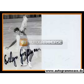 Autogramm Eiskunstlauf | Evelyn GROSSMANN | 1990er Foto (Laufszene SW)