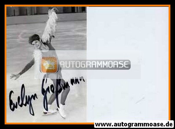 Autogramm Eiskunstlauf | Evelyn GROSSMANN | 1990er Foto (Laufszene SW)