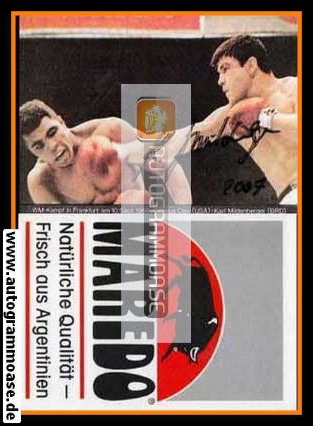 Autogramm Boxen | Karl MILDENBERGER | 1966 (Kampfszene Color Muhammad Ali) Maredo