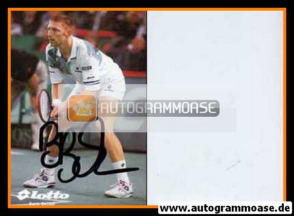 Autogramm Tennis | Boris BECKER | 1990er Druck (Spielszene Color) Lotto