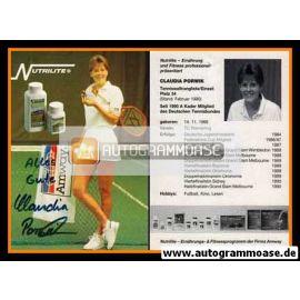 Autogramm Tennis | Claudia PORWICK | 1990er (Nutrilite)