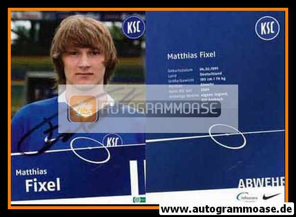 Autogramm Fussball | Karlsruher SC II | 2009 | Matthias FIXEL