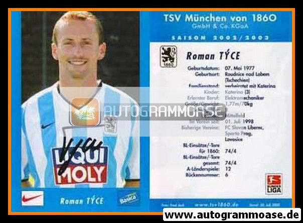 Autogramm Fussball | TSV 1860 München | 2002 | Roman TYCE
