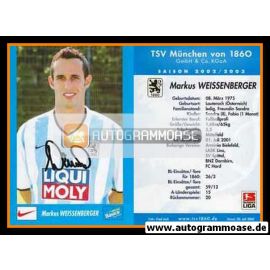 Autogramm Fussball | TSV 1860 München | 2002 | Markus WEISSENBERGER