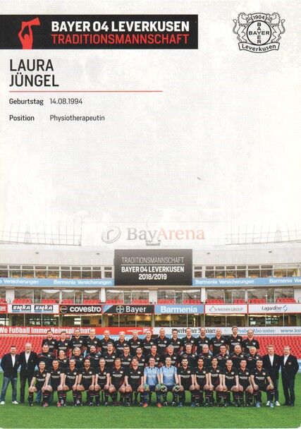 Autogramm Fussball | Bayer Leverkusen | 2018 TM | Laura JÜNGEL