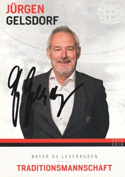 Autogramm Fussball | Bayer Leverkusen | 2018 TM | Jürgen GELSDORF