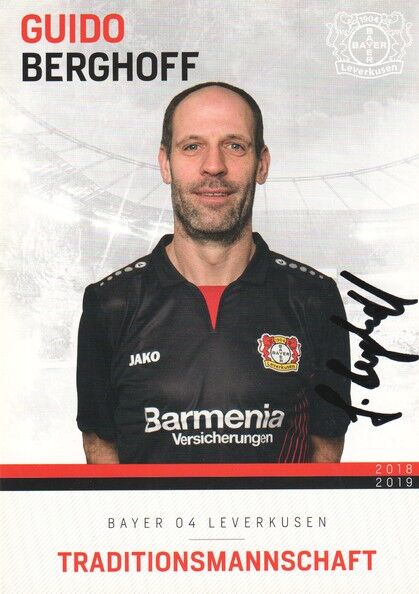 Autogramm Fussball | Bayer Leverkusen | 2018 TM | Guido BERGHOFF