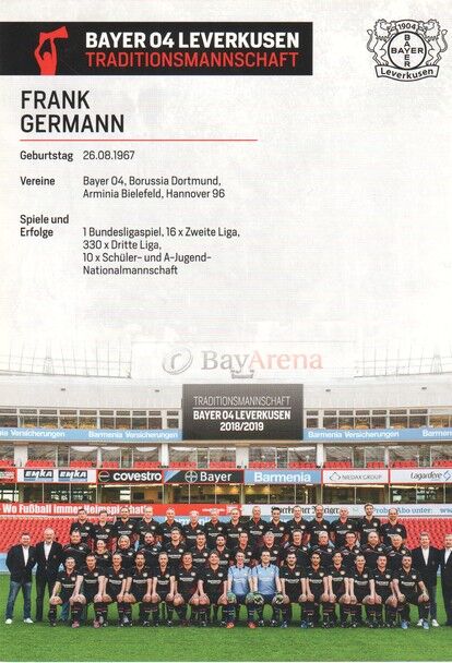 Autogramm Fussball | Bayer Leverkusen | 2018 TM | Frank GERMANN