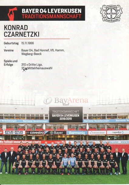 Autogramm Fussball | Bayer Leverkusen | 2018 TM | Konrad CZARNETZKI