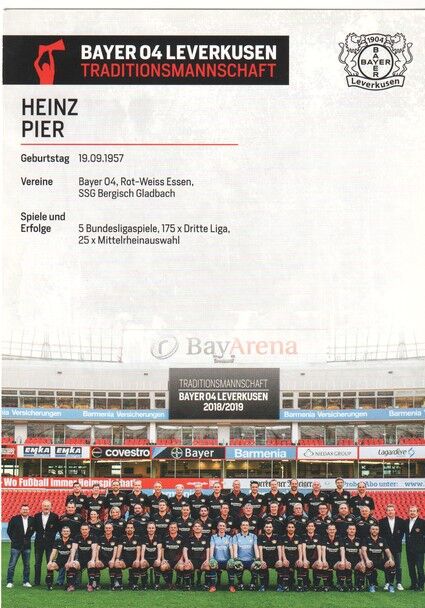 Autogramm Fussball | Bayer Leverkusen | 2018 TM | Heinz PIER