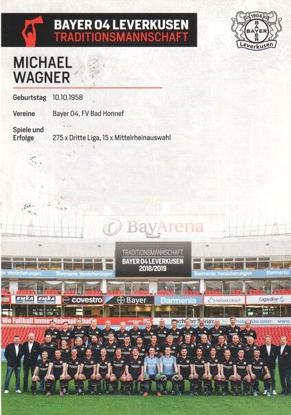 Autogramm Fussball | Bayer Leverkusen | 2018 TM | Michael WAGNER