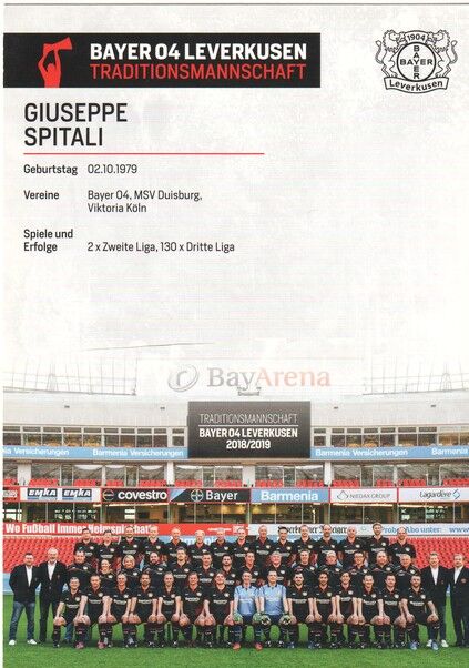 Autogramm Fussball | Bayer Leverkusen | 2018 TM | Giuseppe SPITALI