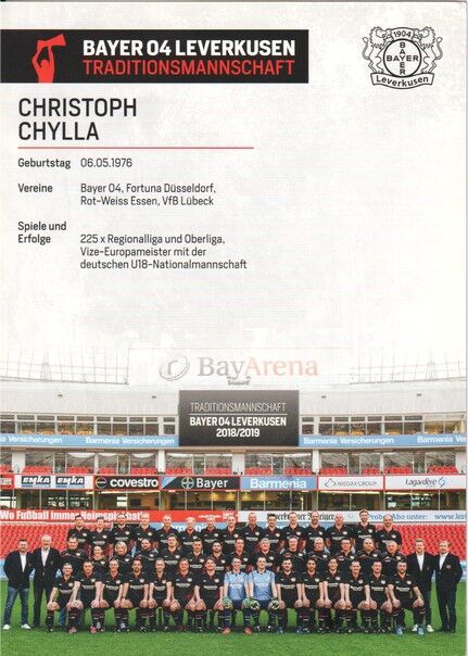 Autogramm Fussball | Bayer Leverkusen | 2018 TM | Christoph CHYLLA
