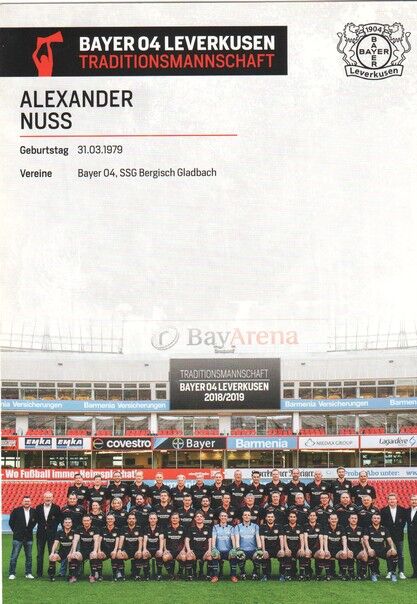Autogramm Fussball | Bayer Leverkusen | 2018 TM | Alexander NUSS