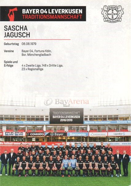 Autogramm Fussball | Bayer Leverkusen | 2018 TM | Sascha JAGUSCH