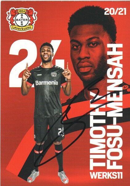 Autogramm Fussball | Bayer Leverkusen | 2020 | Timothy FOSU-MENSAH