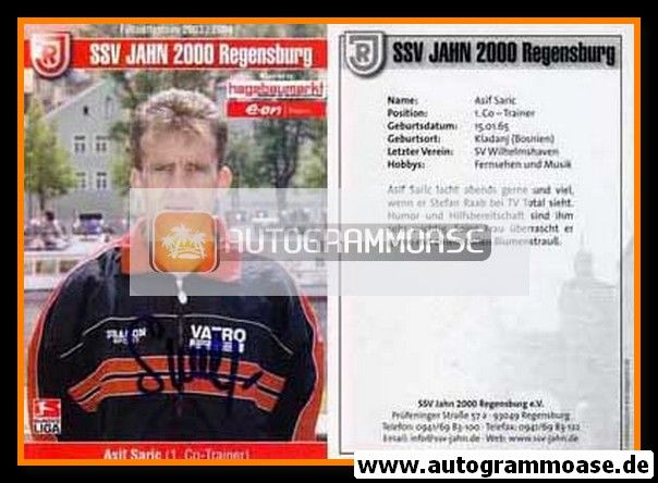 Autogramm Fussball | SSV Jahn Regensburg | 2003 | Asif SARIC