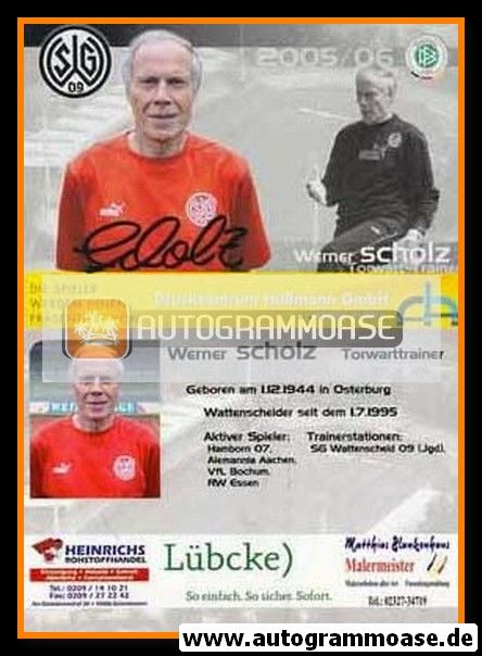 Autogramm Fussball | SG Wattenscheid 09 | 2005 | Werner SCHOLZ