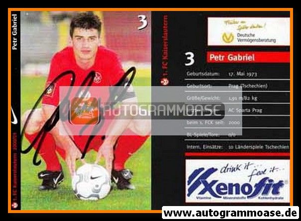 Autogramm Fussball | 1. FC Kaiserslautern | 2000 | Petr GABRIEL