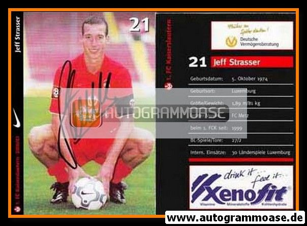 Autogramm Fussball | 1. FC Kaiserslautern | 2000 | Jeff STRASSER