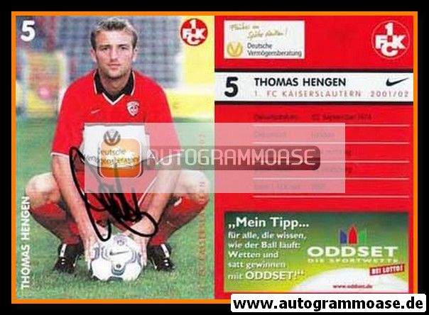 Autogramm Fussball | 1. FC Kaiserslautern | 2001 | Thomas HENGEN