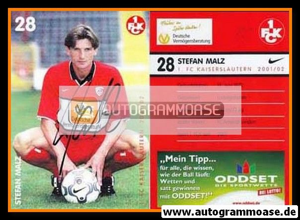 Autogramm Fussball | 1. FC Kaiserslautern | 2001 | Stefan MALZ