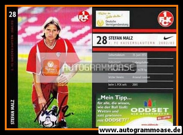 Autogramm Fussball | 1. FC Kaiserslautern | 2002 | Stefan MALZ