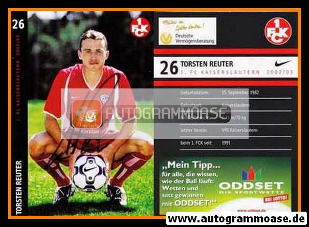 Autogramm Fussball | 1. FC Kaiserslautern | 2002 | Torsten REUTER