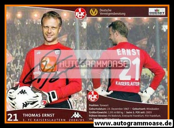 Autogramm Fussball | 1. FC Kaiserslautern | 2004 | Thomas ERNST